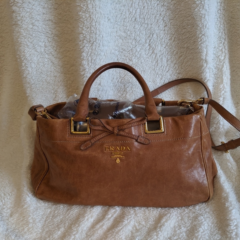Authentic Prada Glace Two Way Handbag